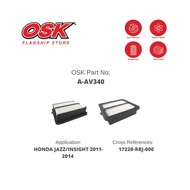 OSK AIR FILTER for HONDA JAZZ/INSIGHT 2011-2014 17220-RBJ-000