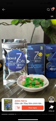 Giảm cân 7day Slim nhập khẩu mỹ dành cho cơ địa khó giảm lt 30ngày