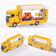 GCD1: 64 Scania Ouji Transparent Car Transporter Alloy Collection Ornaments