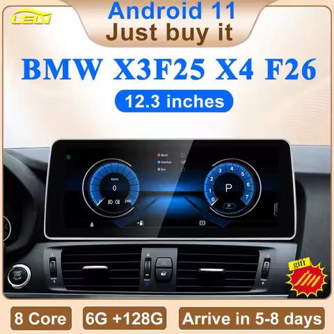 Factory Price ID8 12.3" Android11 Car Multimedia For BMW X3 F25 X4 F26 Car Video Players Bluetooth G