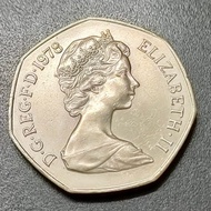 UK QE II 50 New Pence 1978