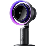 JISULIFE Table Fan Pro3 10000mAh Turbo Oscillating Desk Fan w Air Purifier RGB Light H11 HEPA Filter