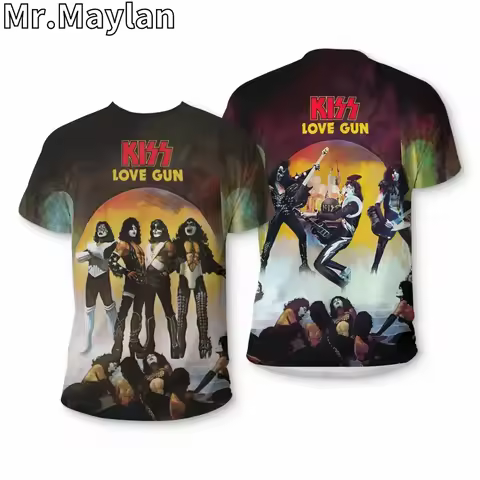 Rock Kiss Band Tshir 3D Printed t shirt for Men/women New Design Streetwear Tee shirts Homme Oversiz