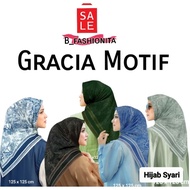 HIJAU Gracia Motif Syari Hijab Denim/White/Black/Green/Sage Color