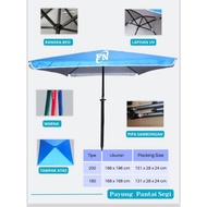 180CM anti-UV Plain Square Beach Umbrella