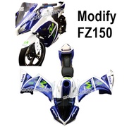 Yamaha Fz150 i Cover Set Modify Movistar Version fz 150 i vixion modified lampu seat fairing