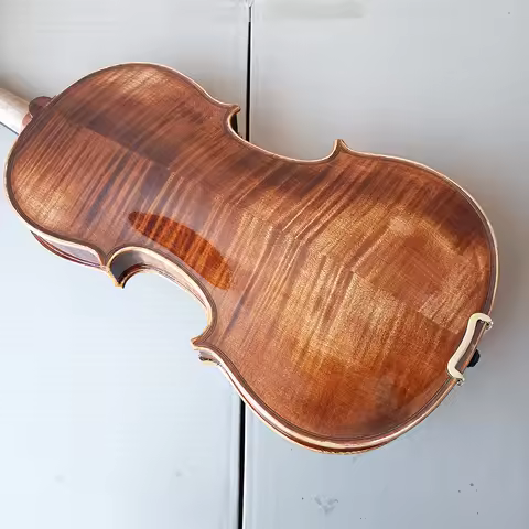 Stradivarius Handmade Natural Tiger Patterned Maple Violin Set 4/4 Violin Beginner Professional Musi