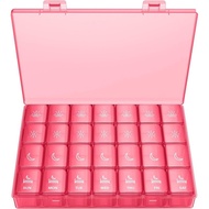 XL Pill Storage Box, 4 Times A Day, BUG HULL Super Large Weekly Box, 7 Days Vitamin Container