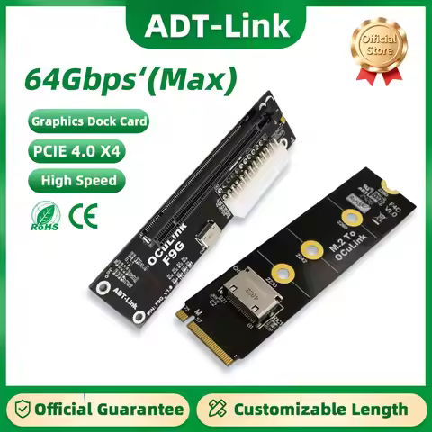 ADT F9G OcuLink to PCI Express X16 Graphics Docking Station PCIe 4.0 64Gbps with ATX Power Bracket S