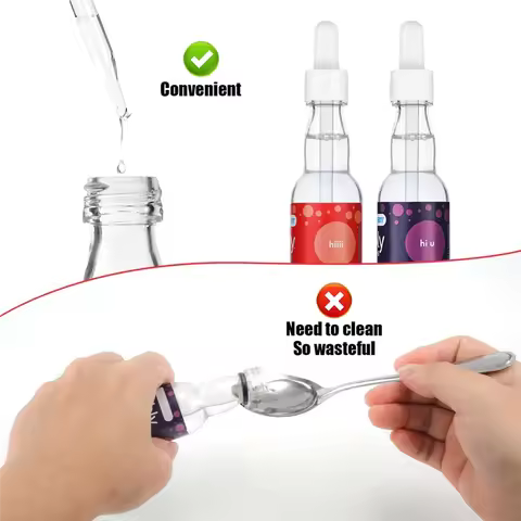 A65Z 12 Pack Glass Dropper Sodastream Flavor Drops Compatible For Sodastream Flavors Bubly Drops