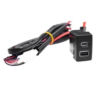 aihei -USB QC3.0 Car Socket Type-C PD Fast Charge Power Adapter For Mazda 6 3 5 2 CX-7 Phone Chargin