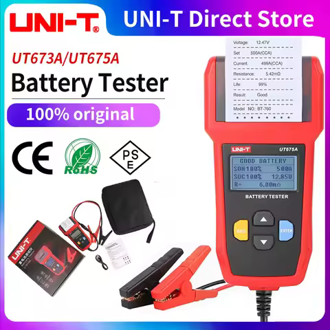 UNI-T Car Battery Tester UT673A UT675A 12V 24V DC Load Tester Capacity Meter Battery Checker Chargin