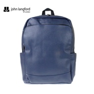 【Ins Style】 ❅[SHOPEE EXCLUSIVE] John Langford of London Men's PU Leather Laptop Bag Backpack - Navy JLZ146P3♕