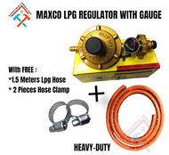 LPG REGULATOR WITH GAUGE WITH FREE 1.5M LPG HOSE AND 2 PCS HOSE CLAMP ll HEAVY-DUTY