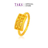 TAKA Jewellery 916 Gold Ring Rectangular-shaped Abacus