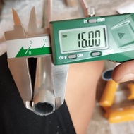 pipa aluminium OD 16mm x id 13mm tebal 15mm