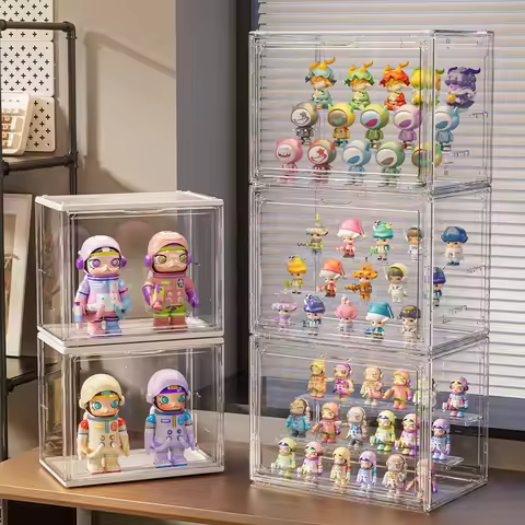 Figures Desktop Organizers Box 1PC Three Layer Acrylic Blind Box Storage Box, for Collectible Figure