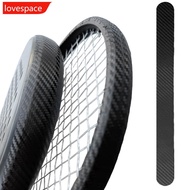 LOVESPACE 37x3.5cm Carbon Fiber Pattern Tennis Racket Sticker Anti-Scratch Wear Resistance Tennis Ra