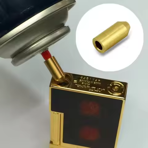 10pcs/Lot Copper Nozzle Refill Butane Gas Adapter For ST Dupont L2 Ligne 2 Lighters Green Caps Durab