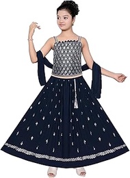 Indian Ethnic Kids Girls Lehenga Choli Dress, Sequence Work, size 2 years to 11 years