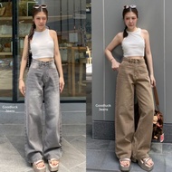 Hash brown beggy jeans Wide-Leg Pants Goodgirl