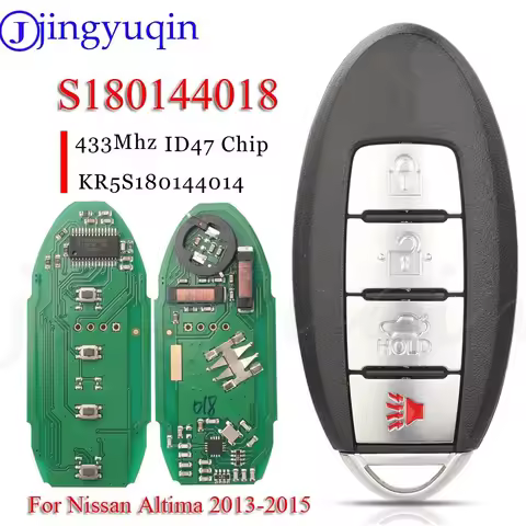 jingyuqin S180144018 4BNT Proximity Smart Key Fob 433MHz ID47 Chip For Nissan Altima 2013-2015 7812D