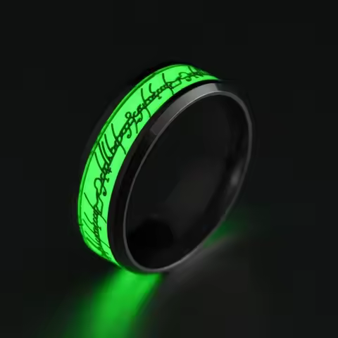 Radiant Night Glowing Ring Stainless Steel Jewelry Durable Accessories for A Stylish Glow Perfect Da