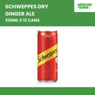 Schweppes Ginger Ale 320ml (Pack of 12) - Premium Sparkling Ginger Mixer