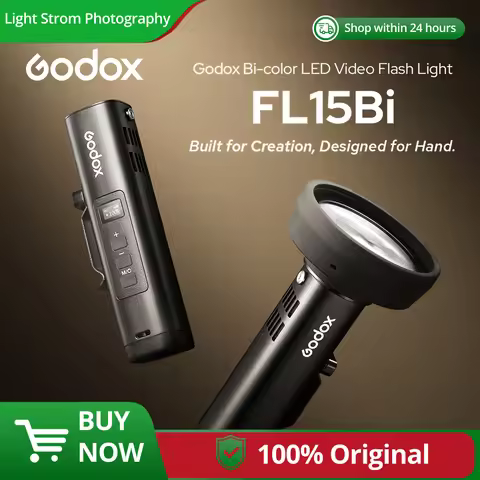 GODOX FL15Bi LED Film Flashlight 2800K-6500K 11 FX Light Effects APP Wireless Control Built-in 4750m