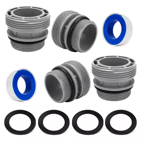 4 Pack Pool Hose Conversion Adapters Kit for Intex & Coleman Pools, 4560 40mm Hose to 1 1/2 Inch Fil