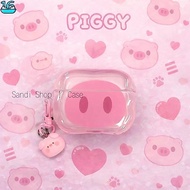 Cute Cartoon Pink Pig Nose For AirPods Pro3 AirPods 4/4anc Case AirPods Case For AirPods 1/2/3/4/4an