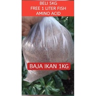 BAJA IKAN ORGANIK / FISH MEAL 1KG (BELI 5KG FREE FAA 1 LITER) #EM4 #BIJIBENIH #PERTANIAN