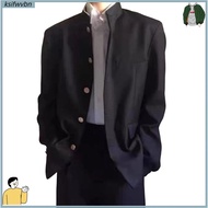 ksifwvbn Casual Suit Coat Men Formal Suit Coat Chinese Tunic Suit Jacket for Men Stand-up Collar Sin