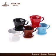 Fan-shaped ceramic coffee dripper (Random Colour)