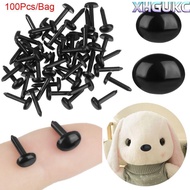 XHGUKC 100pcs/bag Safety Oval Nose Black Mini 4X5MM/5X7MM Animals Noses Accessories