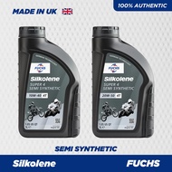 FUCHS SILKOLENE SUPER 4 4T 10W40 20W50 Semi Synthetic Engine Oil (1L) UK Motor Oil