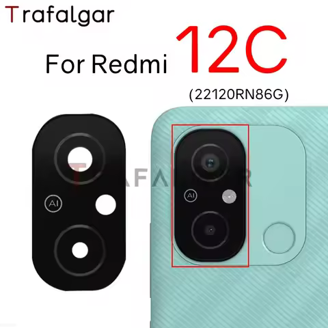 Rear Back Camera Glass Lens For Xiaomi Redmi 12C Replacement With Adhesive Sticker 22120RN86G 22120R
