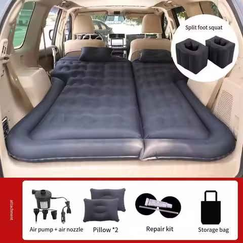 Car Travel Inflatable Bed 175x130cm Auto Rear Seat Trunk Universal Mattress Air Bed Supplies For Tra