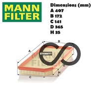 Original MANN-FILTER Air Filter C 41 110 - For Volkswagen VW Golf V Golf Plus 1K1 1K5 AJ5 5M1 521 2.