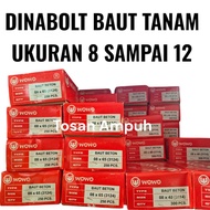 [1 BOX] DYNABOLT WOWO BRAND EMBEDDED BOLT SIZE 8x40 8x65 8x85 10x50 10x65 10x77 10x97 12x60 12x75 12