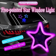 Ambient Lights for Car Star Shape Solar Neon Window Lamp Ambient Lighting Car Interior with Suction 