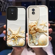 O-48 Beach Shell Casing for VIVO Y02t Y02 V30 Y02a V30E Pro 5G Black and White