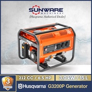 HUSQVARNA G3200P Portable Petrol Generator