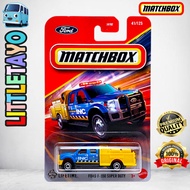 Matchbox Ford F-550 Super Duty Blue Diecast Fire Truck Rescue Car