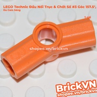 [2 Pieces] LEGO Technic Shaft Connector and Pin No. 3 Angle 157.5 Bright Orange ID 6366185 42128