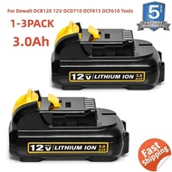 Brand new 1-3Pack 10.8V/12V Replacement for Dewalt DCB120 Lithium-ion Batteries 12V 3.0Ah Battery DC