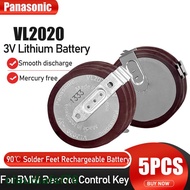 5PCS Original Panasonic VL2020 VL 2020 3V Lithium Rechargeable Battery With Legs 90 degree Button Ba