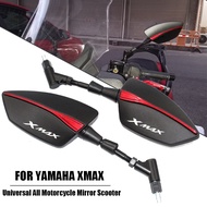 【car accessories】◑♂ For YAMAHA XMAX300 XMAX400 XMAX X-MAX 125 XMAX250 300 400 Motorcycle Rearview Side Mirrors Universal 8MM 10MM scooter