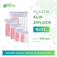 Ziplock Plastic Clip 8x12 cm Clear Thick Small Zipper Clip Plastic Bag 12 x 8 Contents 100 pcs