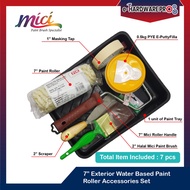 Paint Roller Accessories Kit Set For Exterior Interior Wall Water Oil Based 油漆工具刷 Alat Cat Rumah Pai